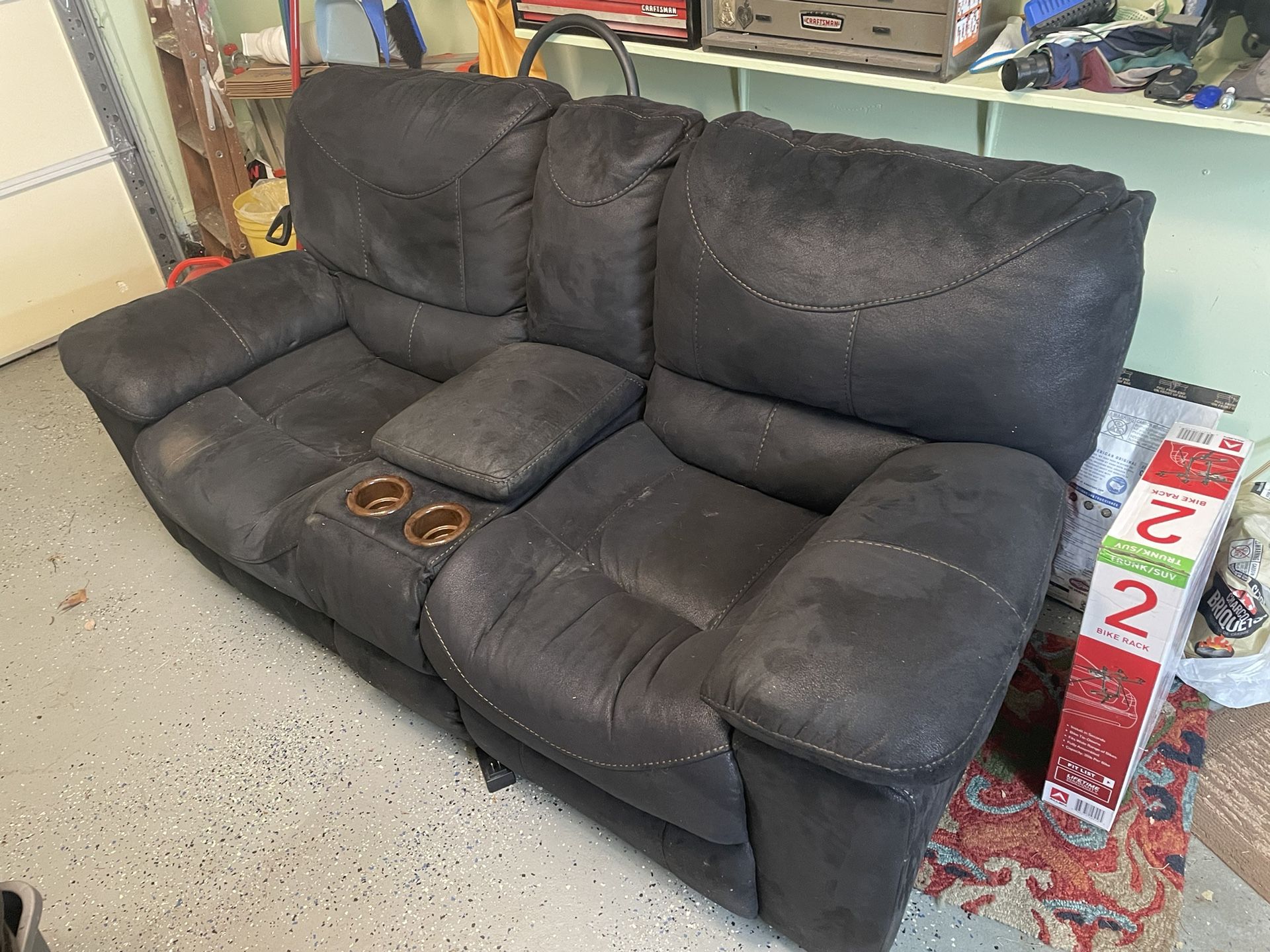 electric reclining couch Blue