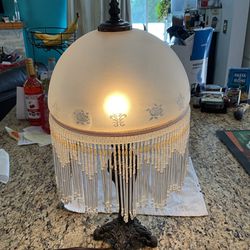 Antique Beaded Lamp Great Shape $50
