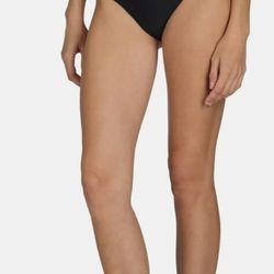 Women's Black Mid Rise 1X Swimsuit  Bottom