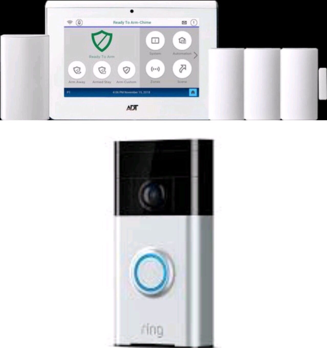 New ADT Command Center panel with Ring Doorbell 2 free installation ...