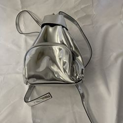 Small Silver Backpack 