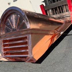 Copper dormer , roof, vents, gutters sheet metal