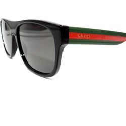 Gucci Black Web Stripe Polarized Sunglasses