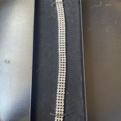 Sterling Silver Bracelet Real Diamonds
