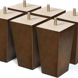 AORYVIC Wood Furniture Legs Sofa Legs Pack of 4 Square Couch Legs Mid-Century Modern Replacement Legs for Armchair Recliner Coffee Table Dresser Sideb