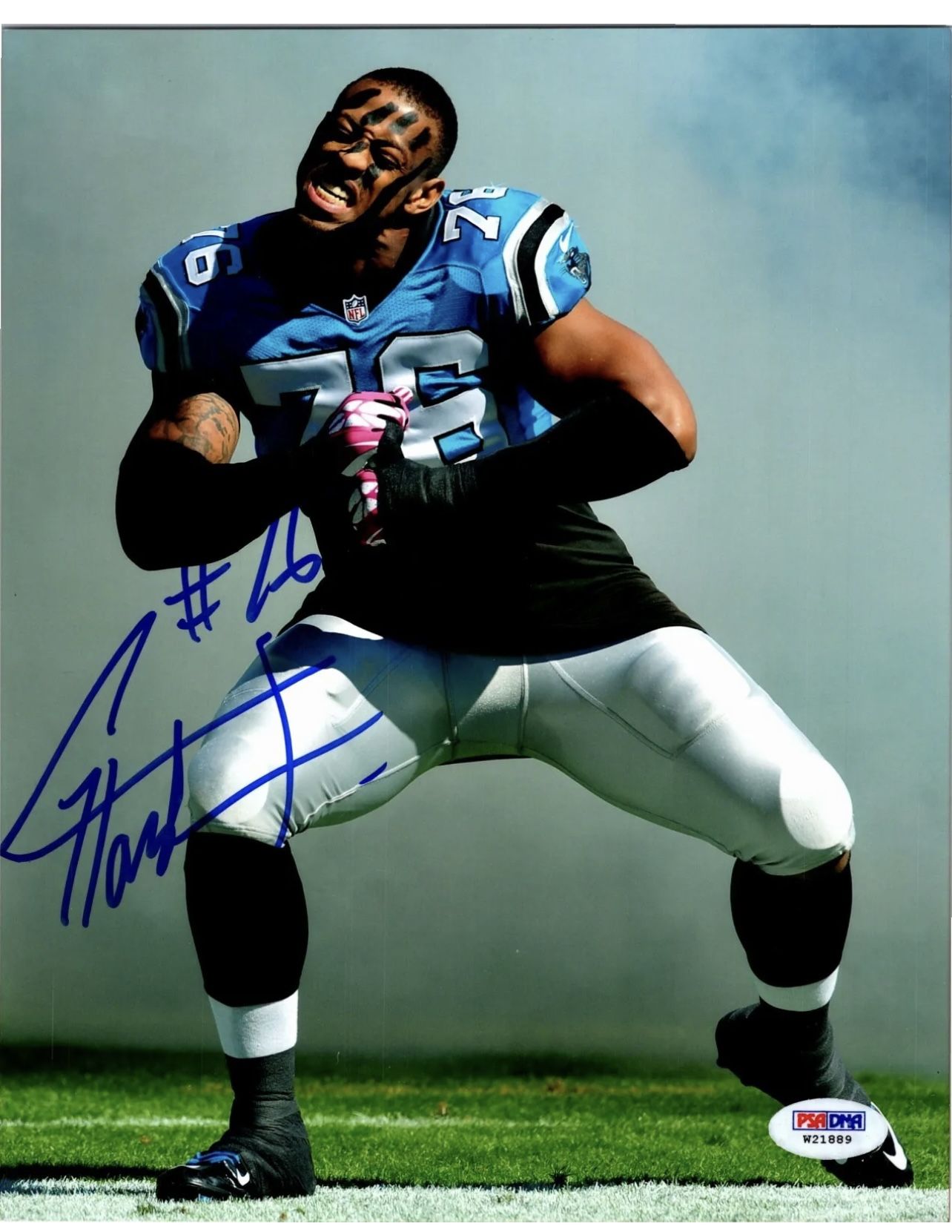 PSA DNA GREG HARDY CAROLINA PANTHERS HAND SIGNED