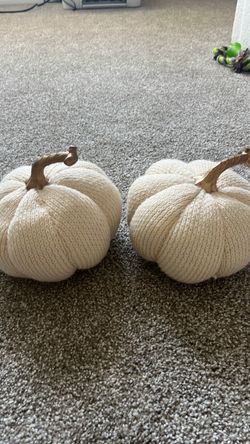 Decorative Knit Pumpkins Set of 2