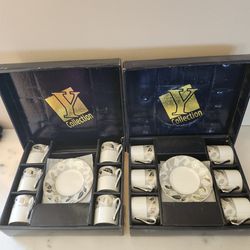 Espresso porcelain set of 6 cups and 6 saucers, $18 each