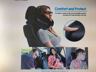 squish Car Headrest Pillow, Car Neck Pillow Head Pillow, Car Seat Pillow Child Travel Sleeping Cushion, Car Neck Head Shoulder Sleep Cushion Car Side