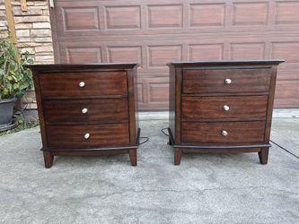 TWO Aspen Home 3-Drawer Nightstands
