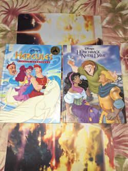 DISNEYS HERCULES & THE HUNCBACK OF NOTRE DAME MOUSE WORKS HARDBOUND BOOKS...SMOKE FREE HOME...$15 FOR BOTH...