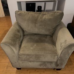 Tan Suede Sofa Chair