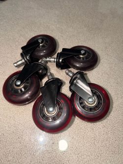 Red Caster Wheels for Office Chair