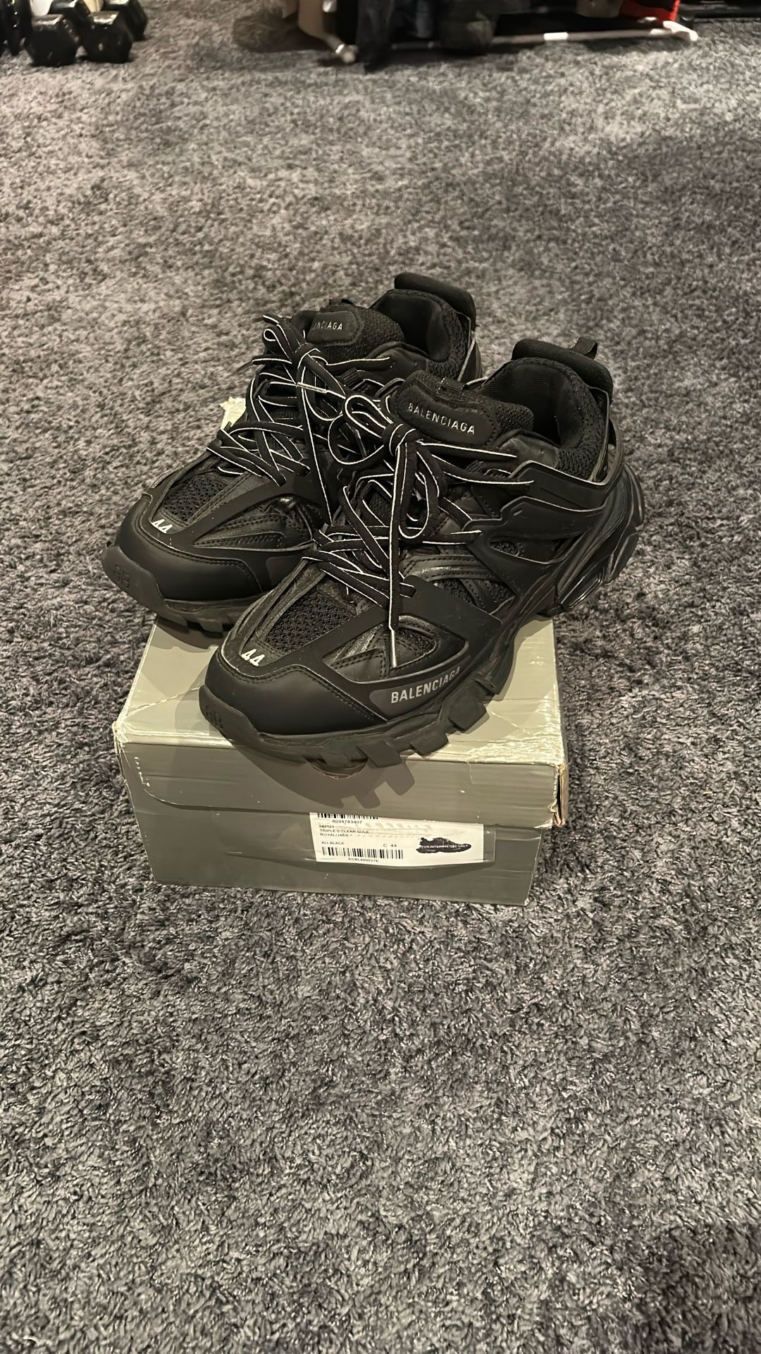 Balenciaga Track Black Size 44