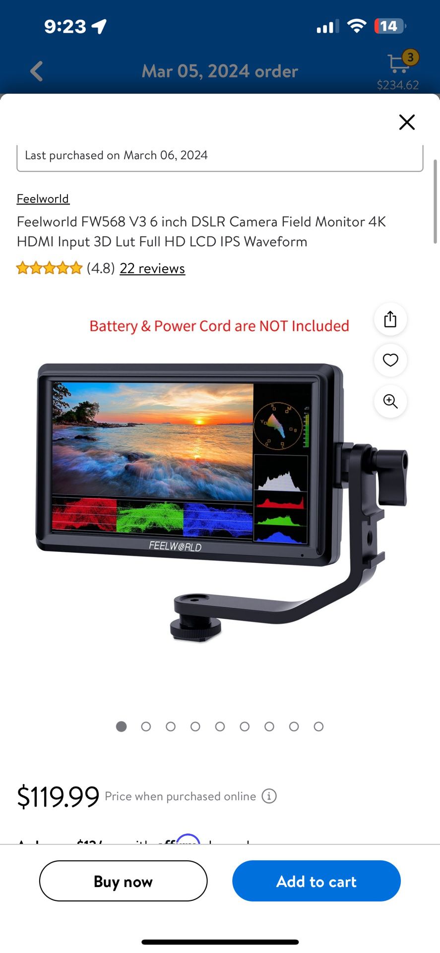 Monitor For Cameras