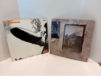 Lot of 2 Led Zeppelin VINTAGE Vinyls LP 33 IV Zoso Atlantic SD7(contact info removed) & SD19126 1977