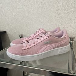 Puma Smash Glitz Glam Lace Up  Youth Girls Pink Sneakers Casual Shoes.(Size 4.5)