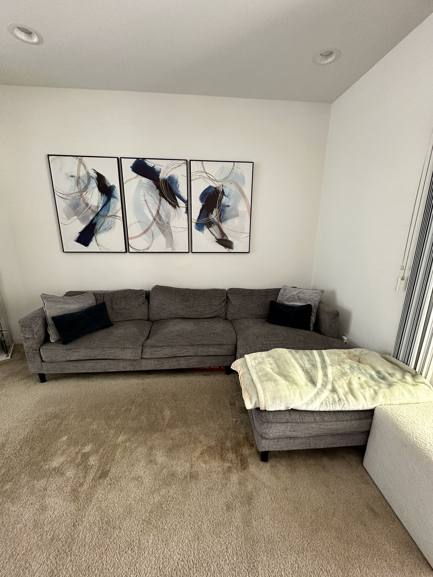 Grey Sectional Couch For Sale (Need To Go!)