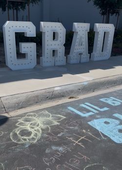 Grad 2026 marquee light up letters