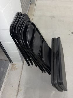 Folding Black Chairs & Folding Tables