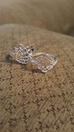 10 pc silver rings