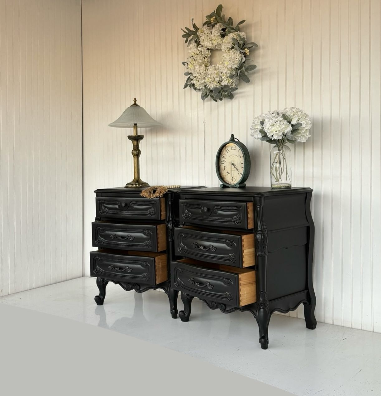 Bombe Nightstands - Bedroom Set - Dresser Set - Night Stand Set - French Provincial 