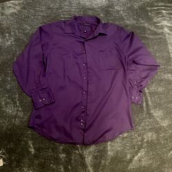 Geoffrey Beene Purple Fitted Dress Shirt
