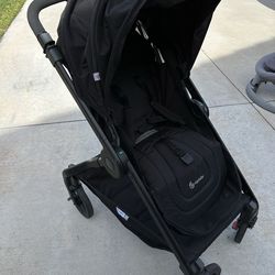 Ergobaby Stroller, Travel System Ready, 180 Reversible with One-Hand Fold, Black