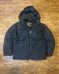 South Pole Black Hooded Puffer Jacket