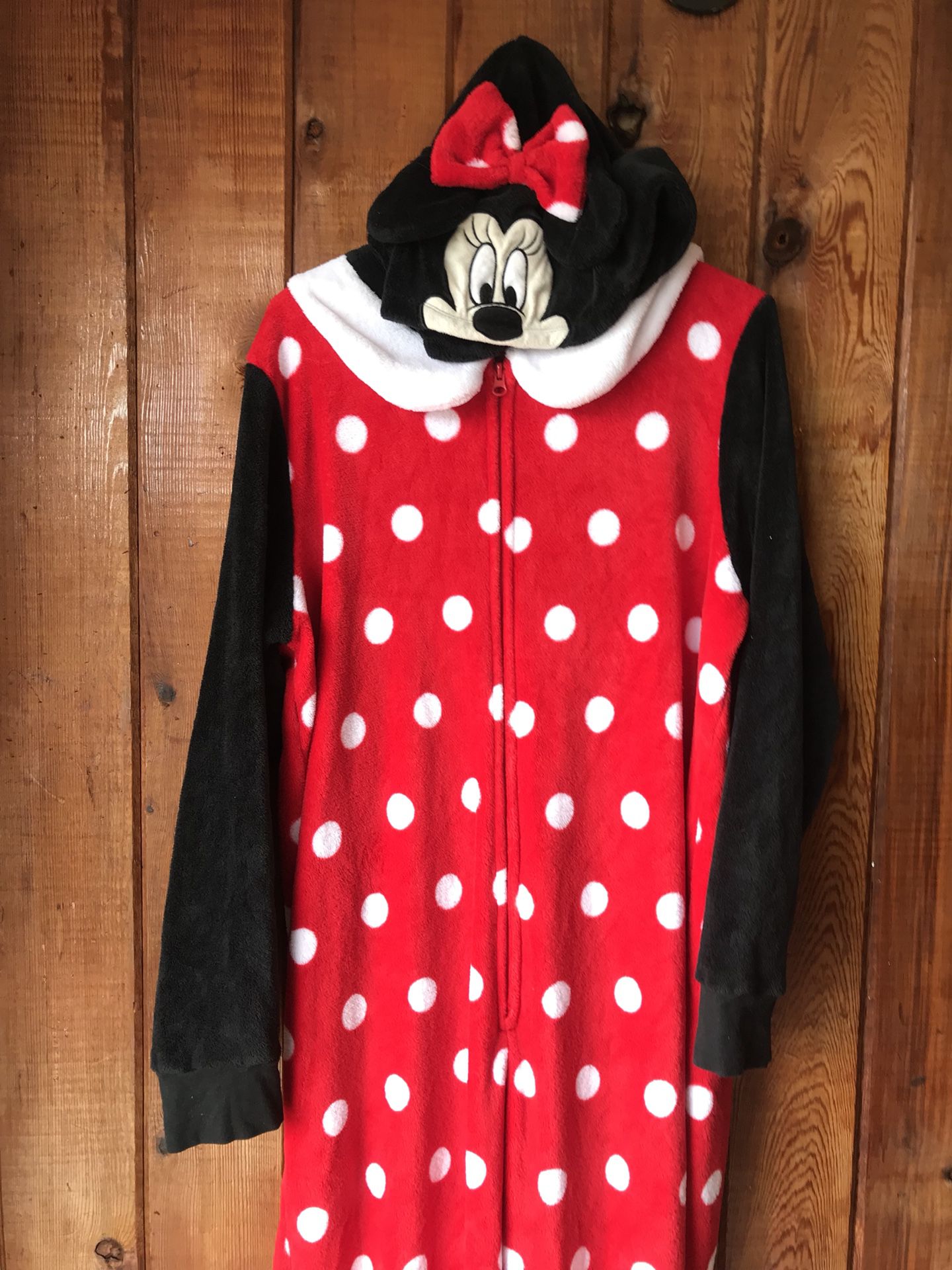 Disney Minnie Mouse onesie Pajamas with hood 2XL