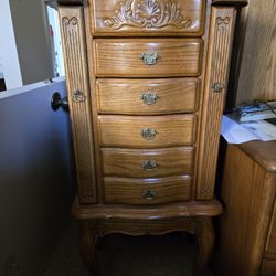 Oak Jewelry Armoire