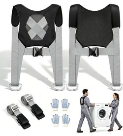 Moving Straps-2-Person Lifting and Moving System, Furniture Moving Straps with Chest Buckle, Adjustable Shoulder Lifting Carrying Straps for Moving Fu