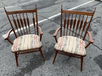 Pair Of  Vintage ‘Tell City’ Brand Wood Chairs - Made In USA