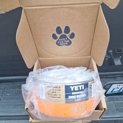 2 King Crab Orange Yeti Dog Bowls 