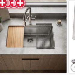 Kohler Provo 33" Dual Mount Single-bowl Workstation Kitchen Sink Kit