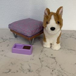 American Girl Doll Dog Sleep & Snack Set
