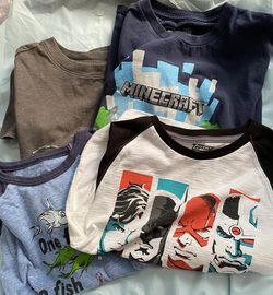 Boys Short Sleeve T-shirts Sizes 6-7 6-8 All 4 For $8