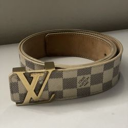 Louis Vuitton LV Initiales Damier Azur Pattern Belt