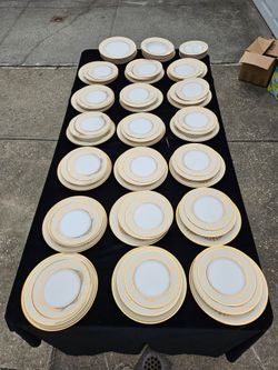 75 pieces ivory china dinnerware set