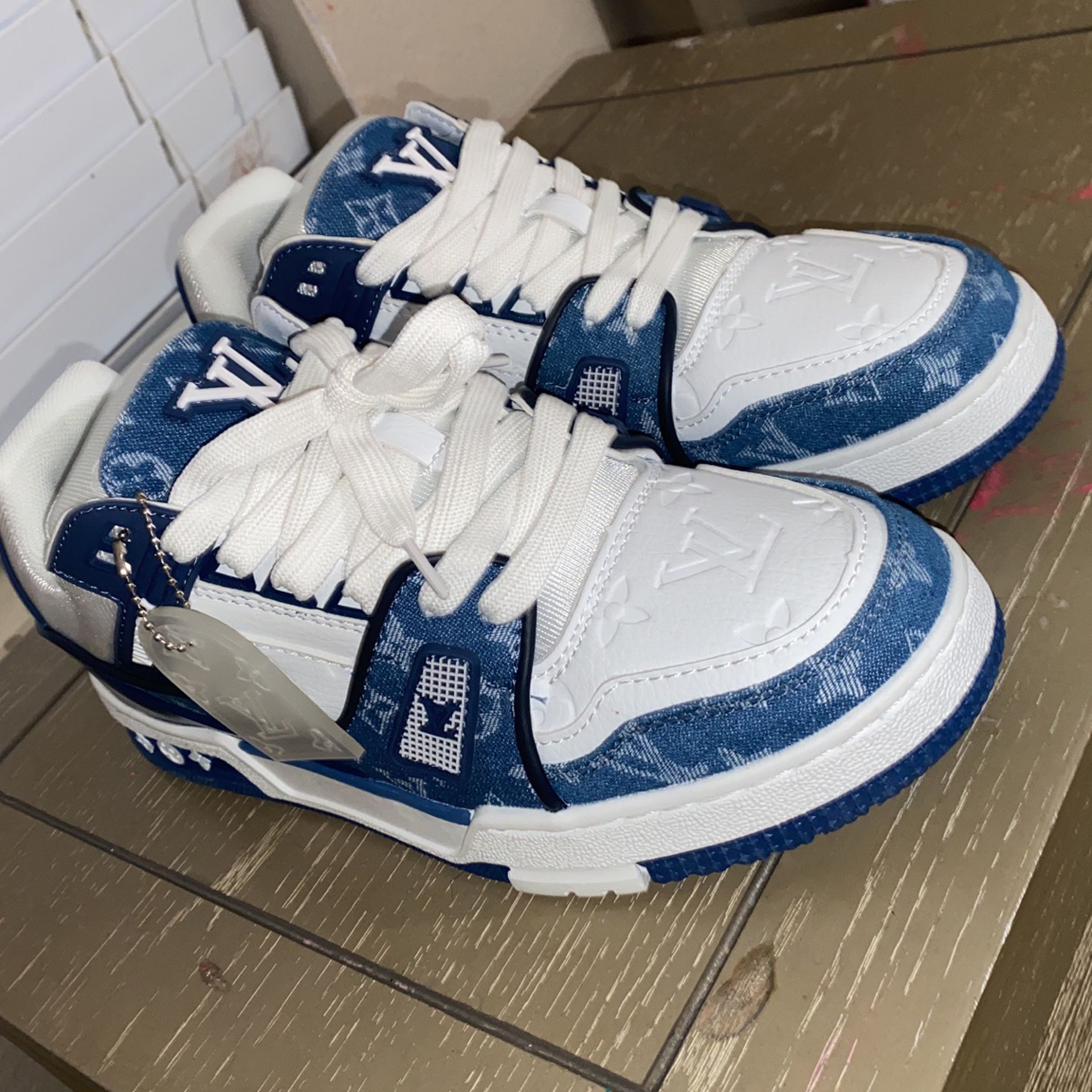 Authentic Louis Vuitton Sneakers With Shirt Brand New With Box And Dust  Bag. Men Size 11 And 12. Shirt Medium/large. 400$ for Sale in Houston, TX -  OfferUp