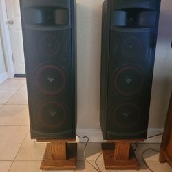 Pair Cerwin Vega XLS-28 Dual 8" 3-Way Floor Tower Speaker 200 Watt XLS Series