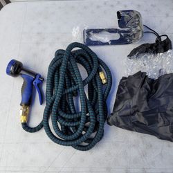 Water Garden Hose With Spray Nozzle 75 Feet