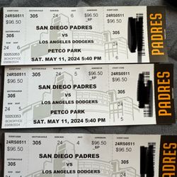 Padres Vs. Dodgers Sat 5/11