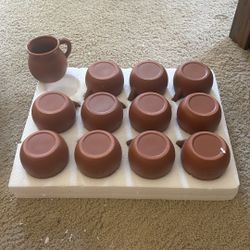 Terracotta mugs 12 Set 
