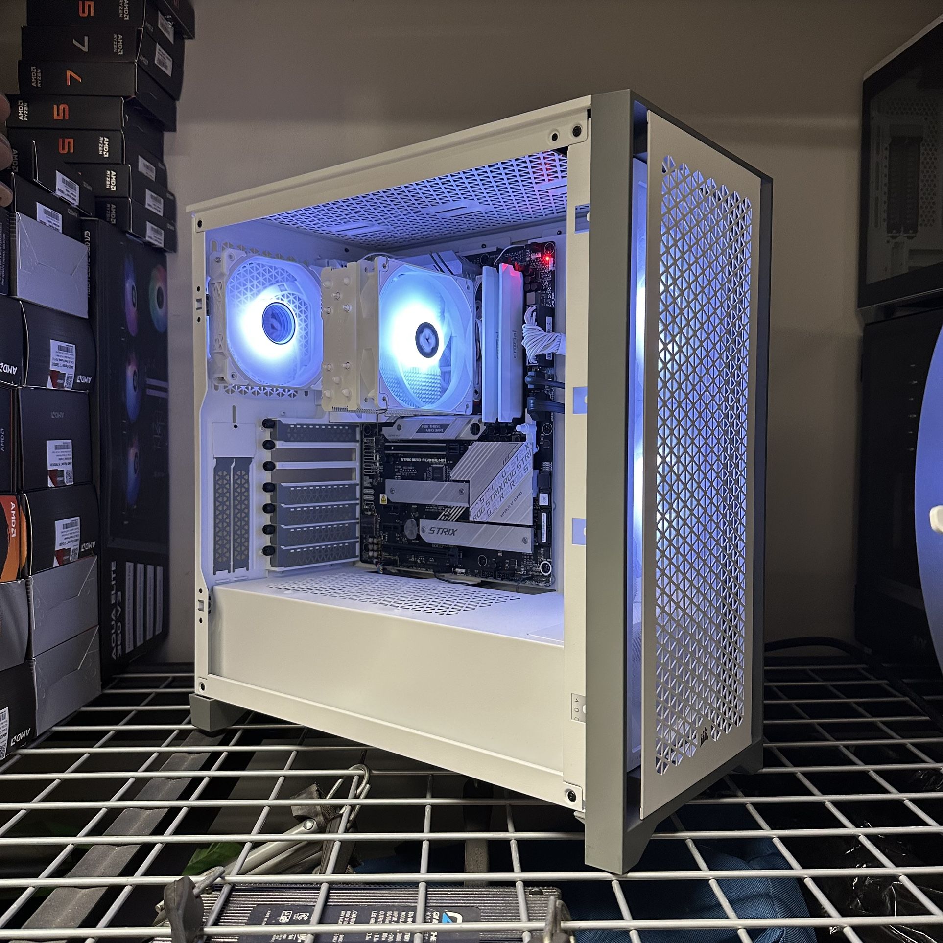 💠 White AM5 Gaming PC — Ryzen 5 9600X / MSI RTX 3080 12GB / 32GB DDR5 / Clean Build