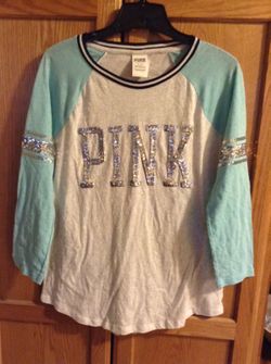 New with tags Victorias Secret Bling baseball tee Size L