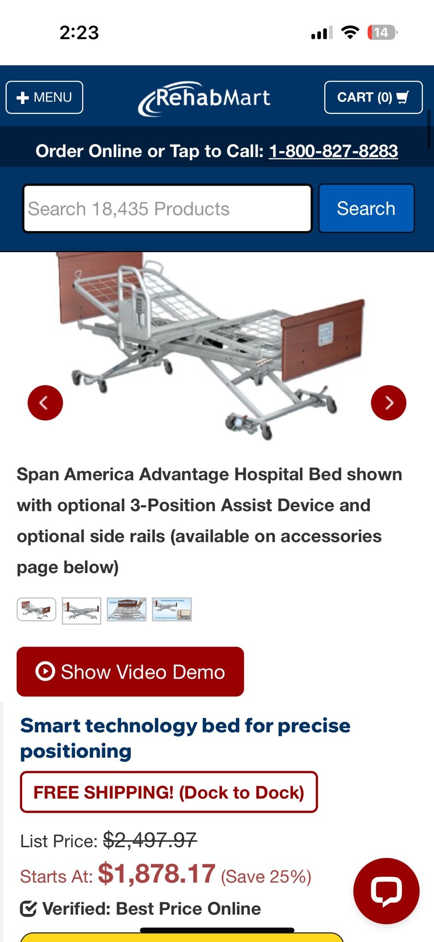 Fully Automatic Bed With Removable Side Rails