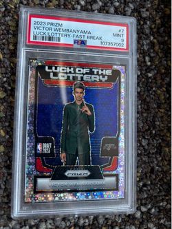 Victor wembanyama ROOKIE PSA 9 fast break luck of the lottery