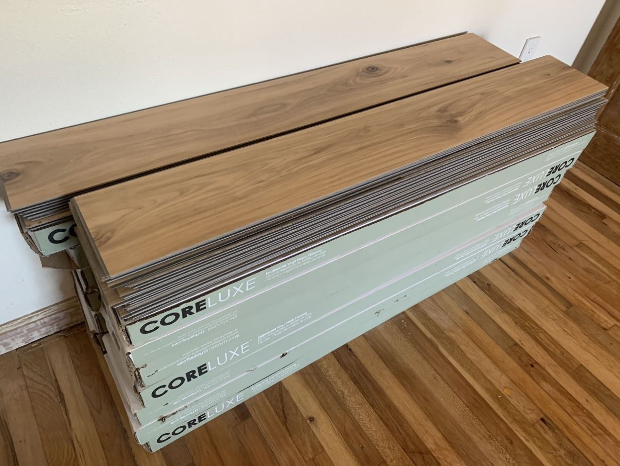 420 Sq Ft CoreLuxe Vinyl Plank Flooring Meribel Elm