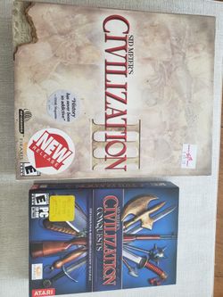 Civilization 3 and Civilization 3 Conquests Expansion  PC Games CIB